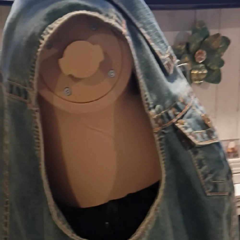 Cato Blue Denim Vest with Button Accents - Picture 6 of 6